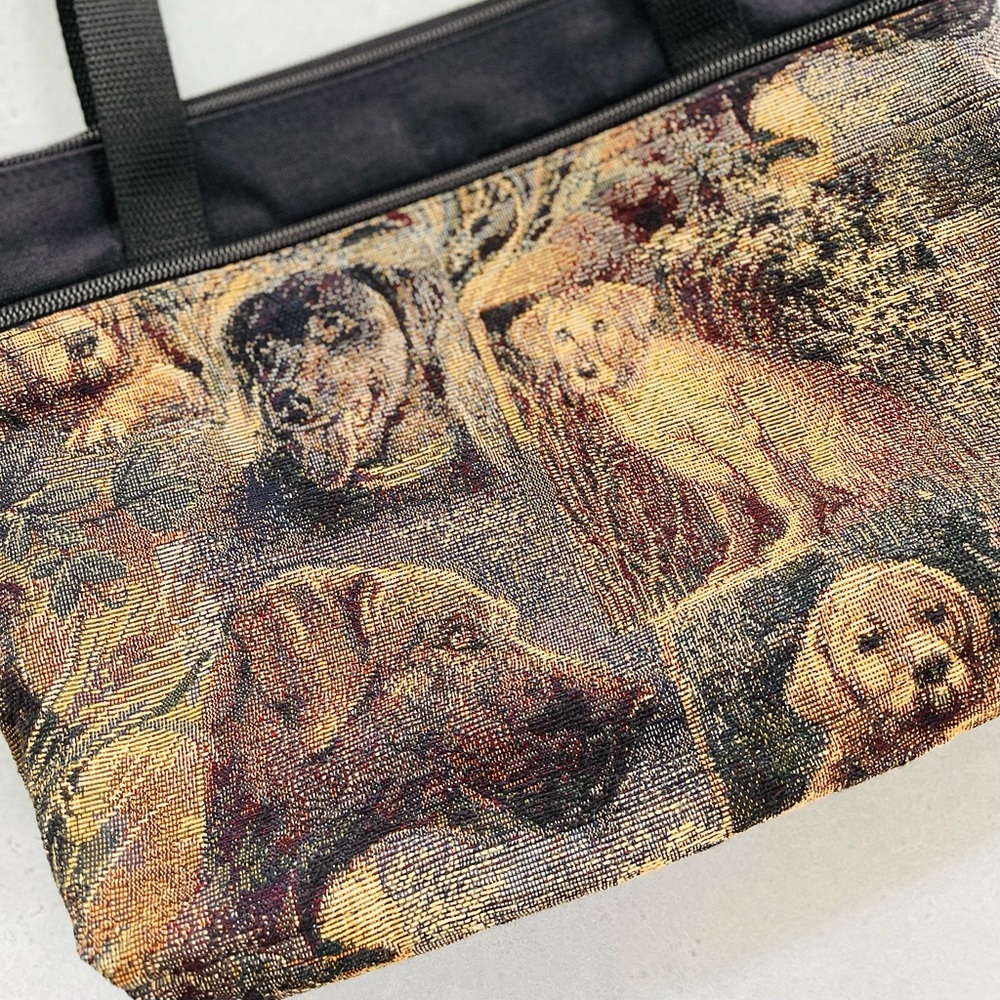 Small Cute Tapestry Dog Lab Labrador Shoulder Bag Purse - Picture 3 of 7
